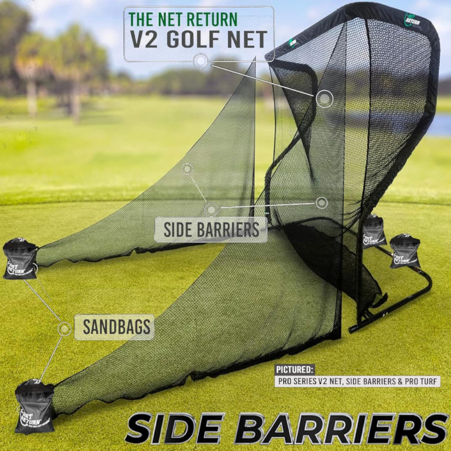 Barreras laterales para red de golf Net Return