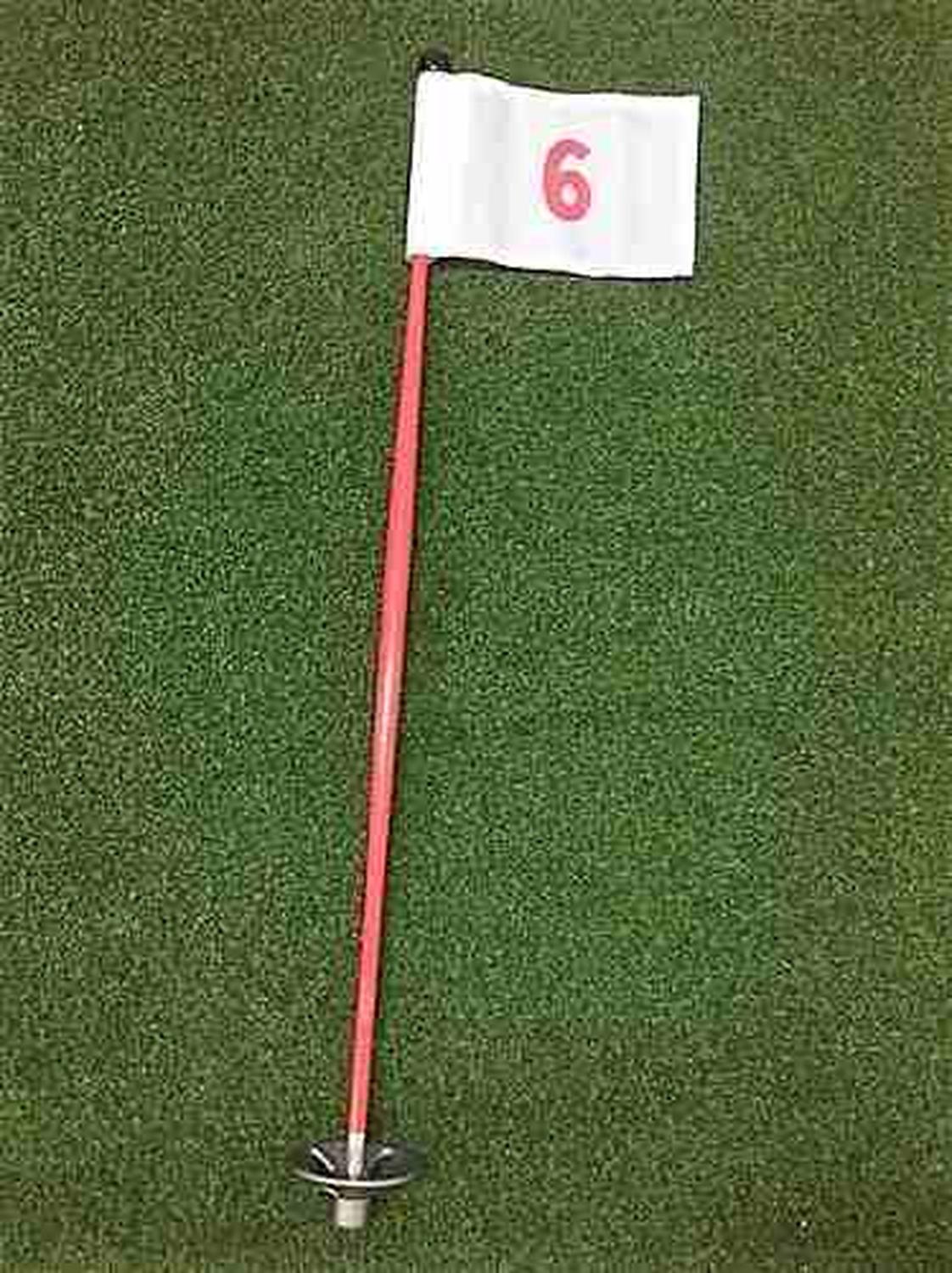 Set De 9 Banderas Genéricas Con Base Para Mini Golf 1/2&