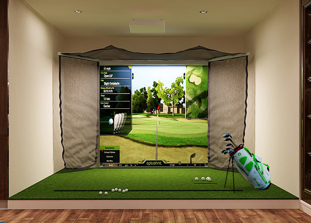 Renta Simulador Optishot con Proyector y Red - Golf In A Box Pro